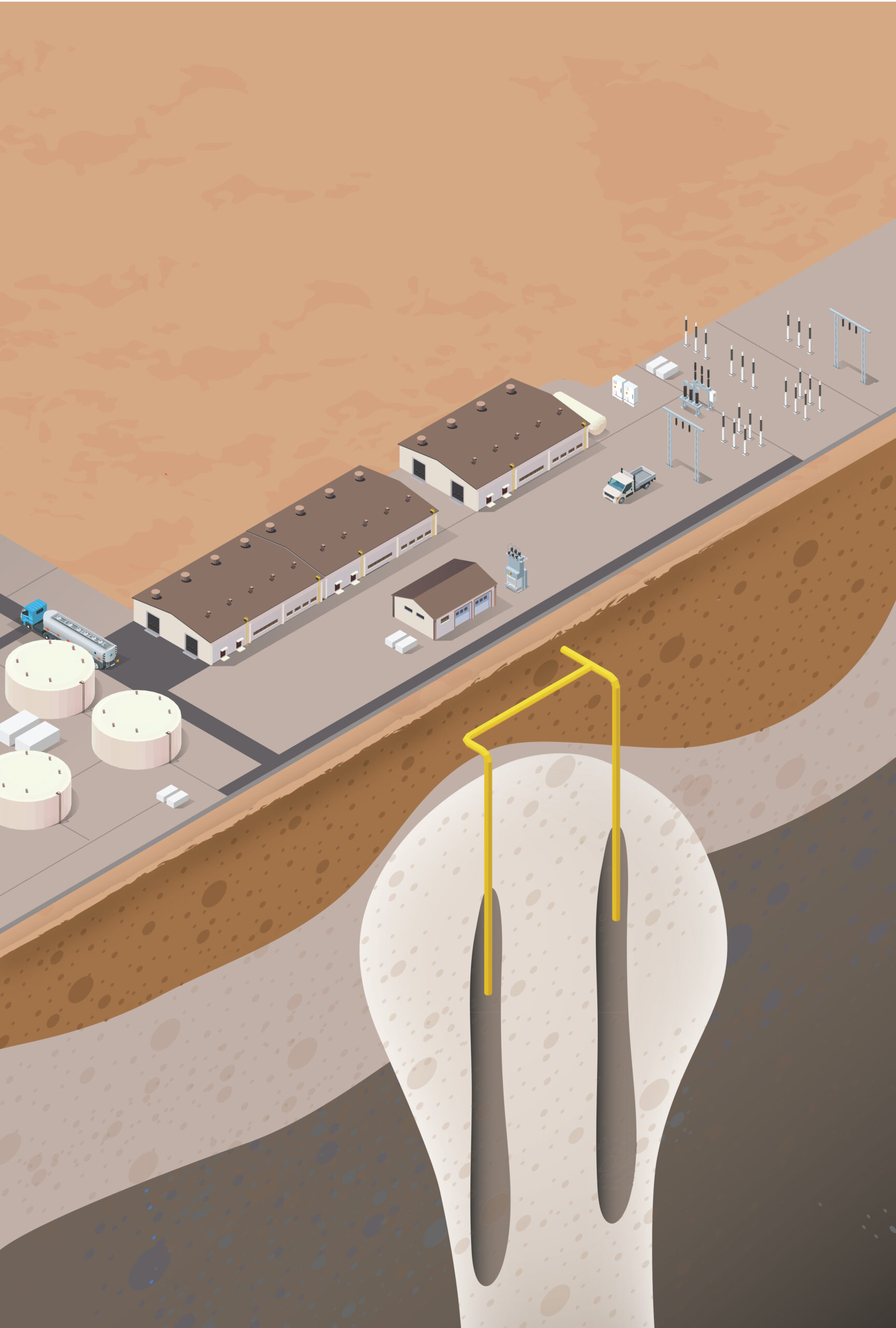 Underground salt cavern hydrogen storage